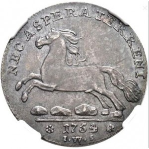 Реверс монеты Брауншвейг-Люнебург, ⅓ талера, 1754