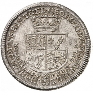 Аверс монеты Брауншвейг-Люнебург, ⅔ талера, 1740-1760