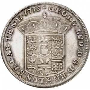 Аверс монеты Брауншвейг-Люнебург, 1 талер, 1712-1715
