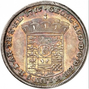 Аверс монеты Брауншвейг-Люнебург, 1 талер, 1713-1715