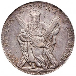 Реверс монеты Брауншвейг-Люнебург, 1 талер, 1730-1760, Святой Андрей на реверсе