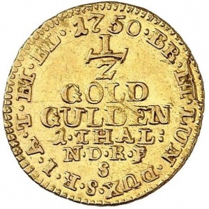Реверс монеты Брауншвейг-Люнебург, ½ гульдена, 1749-1756