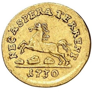 Реверс монеты Брауншвейг-Люнебург, ¼ дуката, 1730