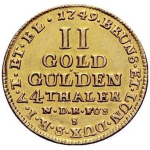 Реверс монеты Брауншвейг-Люнебург, 2 гульдена, 1749-1755