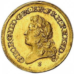 Аверс монеты Брауншвейг-Люнебург, ½ дуката, 1730-1737