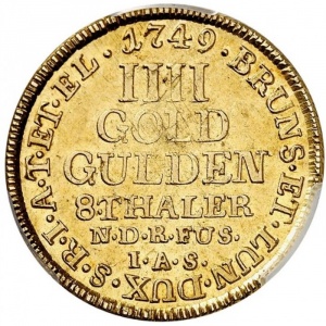 Реверс монеты Брауншвейг-Люнебург, 4 гульдена, 1749-1752
