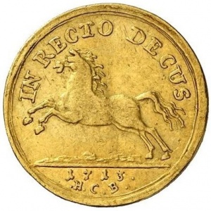 Реверс монеты Брауншвейг-Люнебург, 1 дукат, 1713