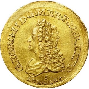 Аверс монеты Брауншвейг-Люнебург, 1 дукат, 1747