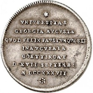 Реверс монеты Брауншвейг-Люнебург, ⅙ талера, 1737, Геттингенский университет