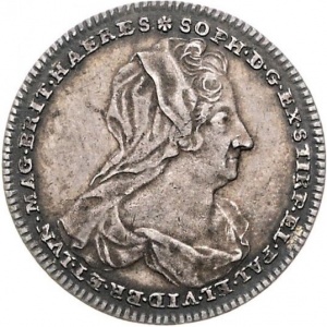 Аверс монеты Брауншвейг-Люнебург, ¼ талера, 1714, Смерть Софии, матери Георга I