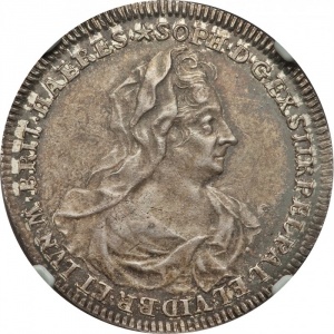 Аверс монеты Брауншвейг-Люнебург, ½ талера, 1714, Смерть Софии, матери Георга I