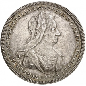 Аверс монеты Брауншвейг-Люнебург, 1 талер, 1714, Смерть Софии, матери Георга I