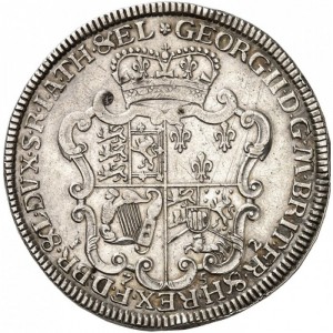 Аверс монеты Брауншвейг-Люнебург, 1 талер, 1744-1756, Шахта Белый лебедь