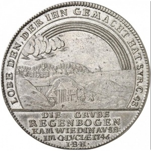 Реверс монеты Брауншвейг-Люнебург, 1 талер, 1745-1752, Радужная шахта