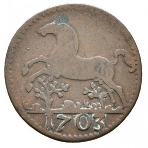 Аверс монеты Брауншвейг-Люнебург, 1 пфенниг, 1701-1703