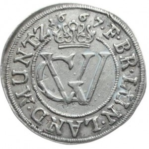 Аверс монеты Брауншвейг-Люнебург, 4 мариенгроша, 1666-1667