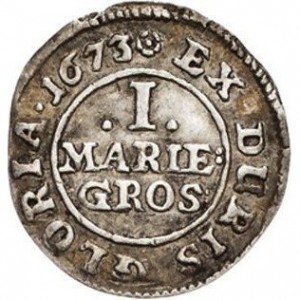 Реверс монеты Брауншвейг-Люнебург, 1 мариенгрош, 1673-1679