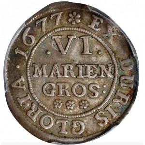 Реверс монеты Брауншвейг-Люнебург, 6 мариенгрошей, 1668-1679