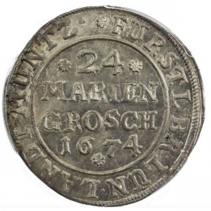 Реверс монеты Брауншвейг-Люнебург, 24 мариенгроша, 1672-1674