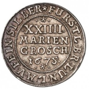 Реверс монеты Брауншвейг-Люнебург, 24 мариенгроша, 1674-1675