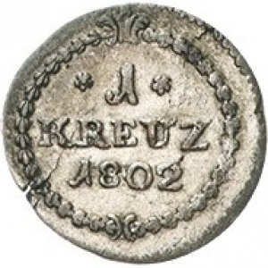Реверс монеты Курпфальц, 1 крейцер, 1802