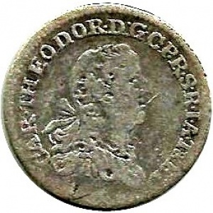 Аверс монеты Курпфальц, 5 крейцеров, 1765-1766