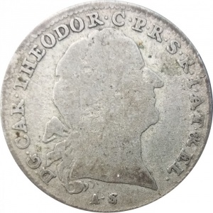 Аверс монеты Курпфальц, 10 крейцеров, 1761-1763