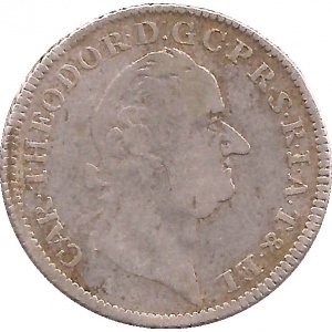 Аверс монеты Курпфальц, 10 крейцеров, 1773-1777