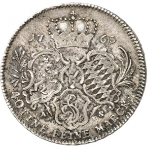 Реверс монеты Курпфальц, ¼ талера, 1765