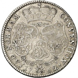 Реверс монеты Курпфальц, ½ талера, 1762-1763