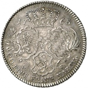 Реверс монеты Курпфальц, ½ талера, 1765