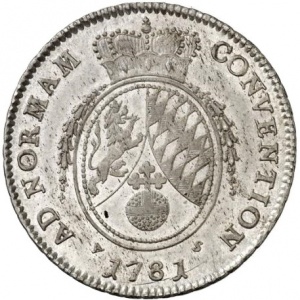 Реверс монеты Курпфальц, ½ талера, 1779-1781