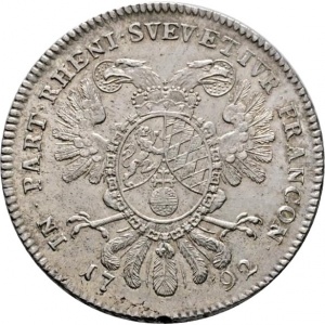Реверс монеты Курпфальц, 1 талер, 1792