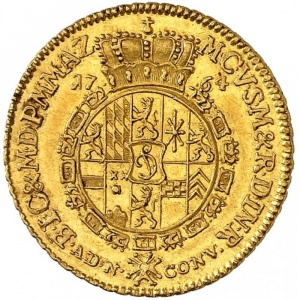 Реверс монеты Курпфальц, 1 дукат, 1764