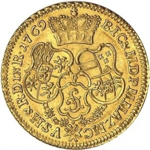 Реверс монеты Курпфальц, 1 дукат, 1769