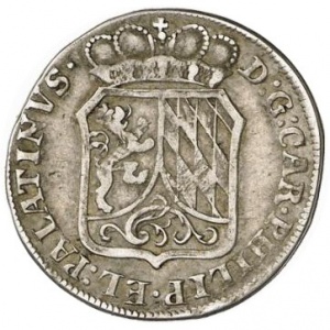 Аверс монеты Курпфальц, 10 крейцеров, 1735
