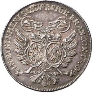Реверс монеты Курпфальц, ¼ талера, 1740