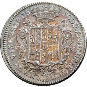 Реверс монеты Курпфальц, ⅔ талера, 1750
