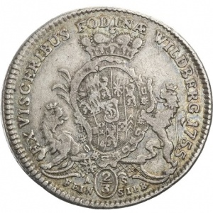 Реверс монеты Курпфальц, ⅔ талера, 1751-1755