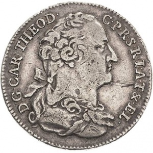 Аверс монеты Курпфальц, ⅔ талера, 1758