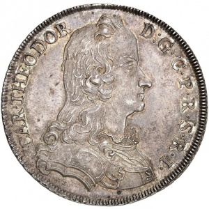 Аверс монеты Курпфальц, 1 талер, 1744