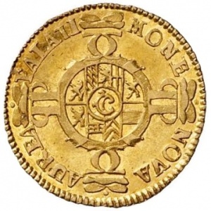 Реверс монеты Курпфальц, ¼ каролина, 1735-1736