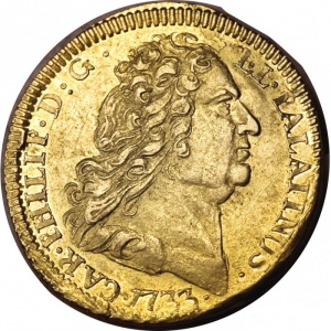 Аверс монеты Курпфальц, ½ каролина, 1733-1736