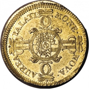 Реверс монеты Курпфальц, ½ каролина, 1733-1736