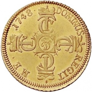 Реверс монеты Курпфальц, 1 пистоль, 1748-1750