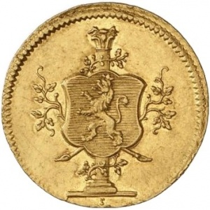 Аверс монеты Курпфальц, 1 дукат, 1746, Дань уважения Гейдельбергу