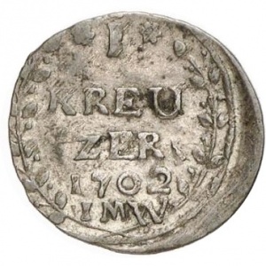 Реверс монеты Курпфальц, 1 крейцер, 1700-1702