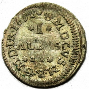 Реверс монеты Курпфальц, 1 альбус, 1691