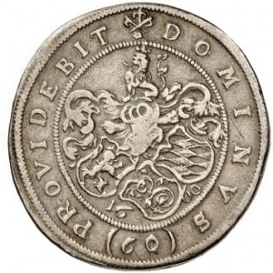Реверс монеты Курпфальц, 60 крейцеров, 1660-1661