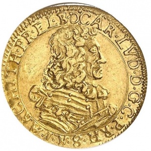 Аверс монеты Курпфальц, ½ дуката, 1673